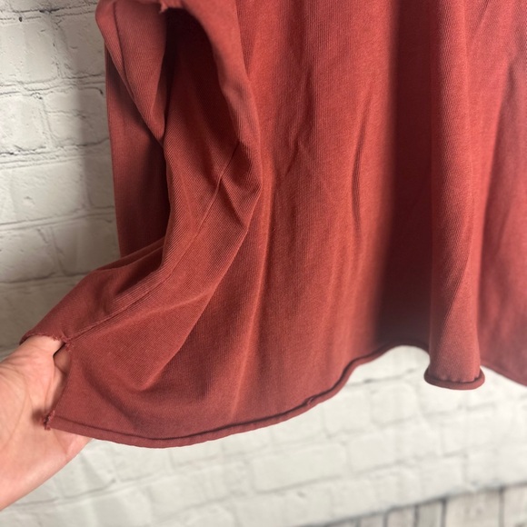 Aerie Oversized Lace-Up Hoodie – Women’s Small – Rust / Brick Red - Picture 3 of 10